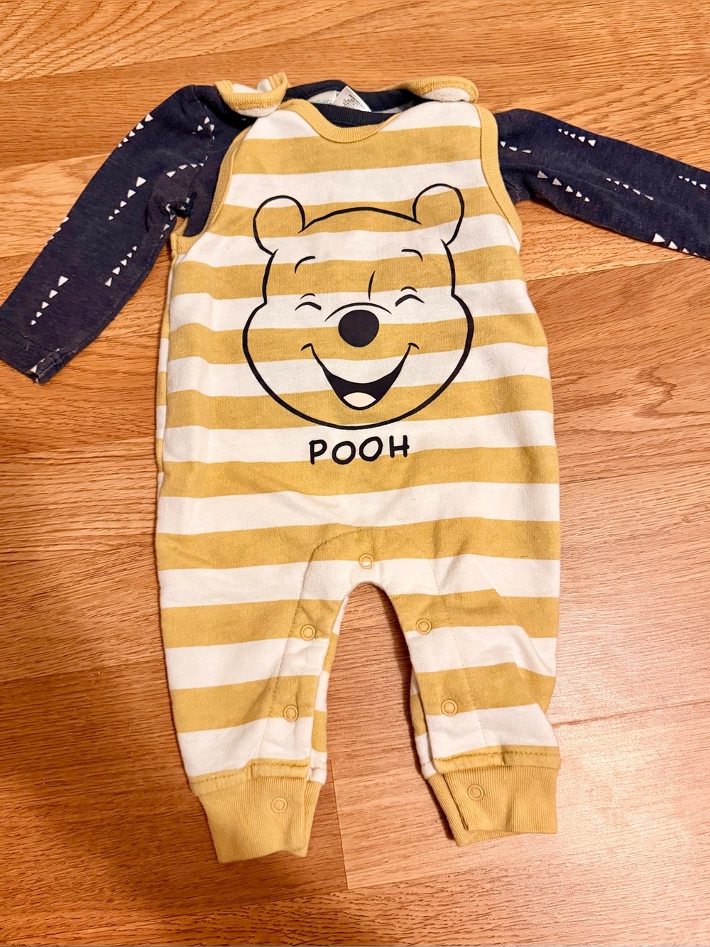 Winnie the Pooh Striped Yellow & White Baby Two-Piece